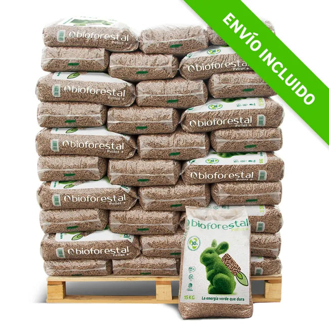 Palet de 77 sacos de pellet BIOFORESTAL